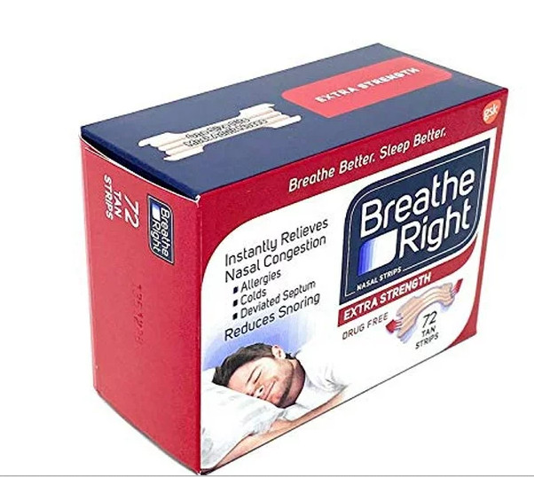 Breathe Right Extra Strength Tan Nasal Strips - 72 Count
