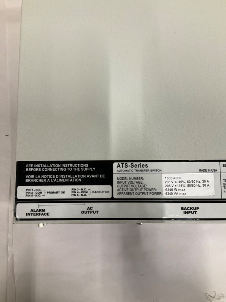 TSI Power ATS 1000-7000 Automatic Transfer Switch