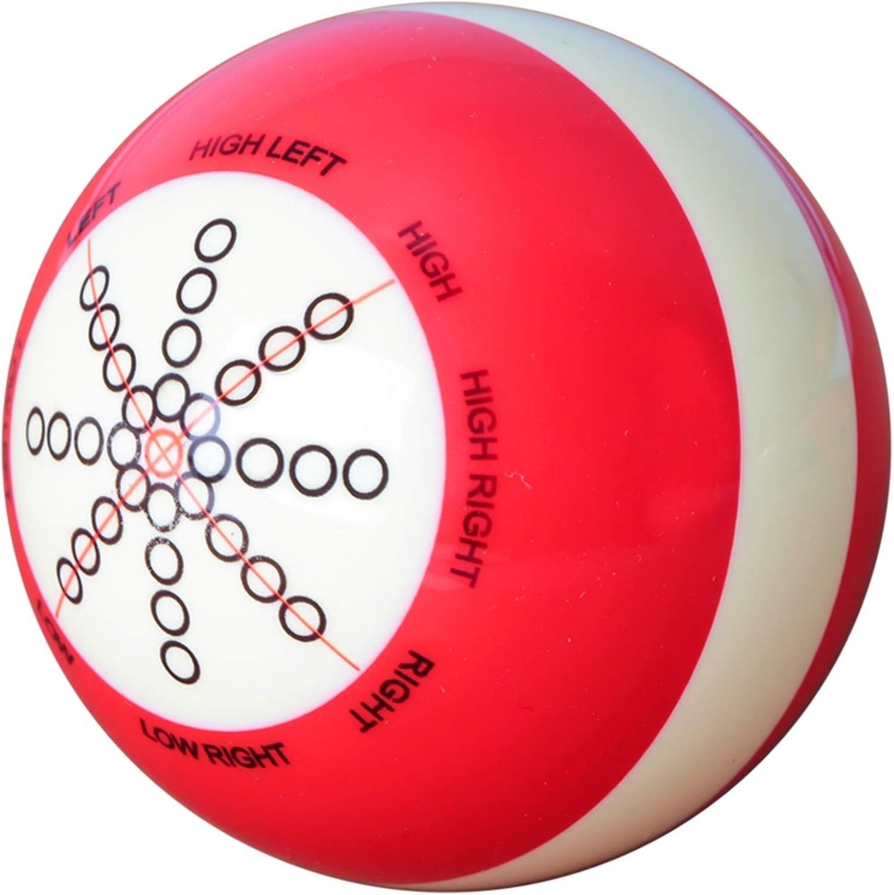Billiards Cue Ball Practice Training Artifact, Used Approx. 57.2mm/2.3", Red
