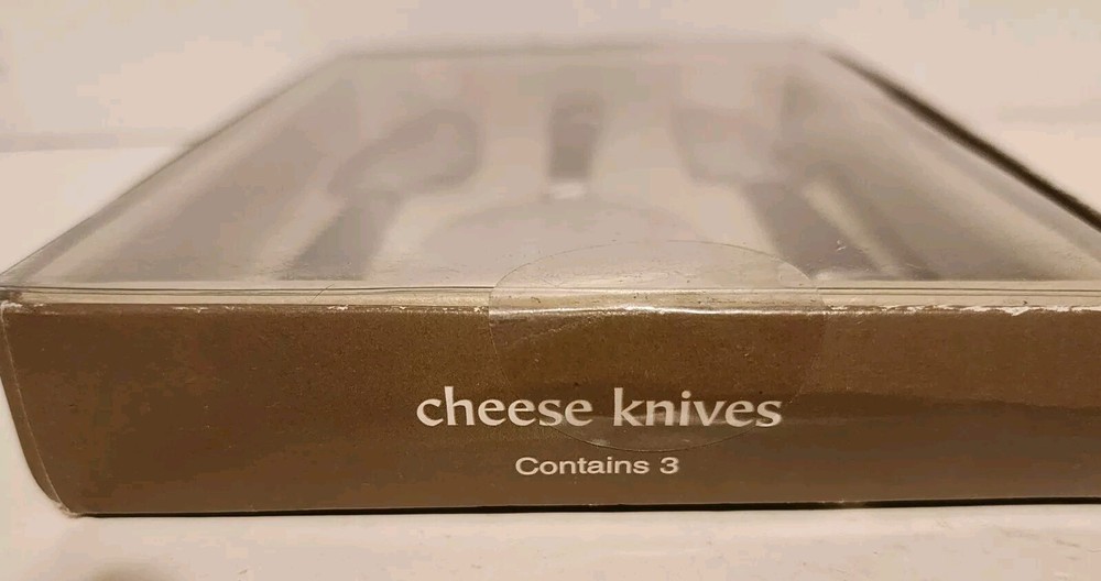 Pier 1 Cheese Knives 3 piece set- Black handle-New