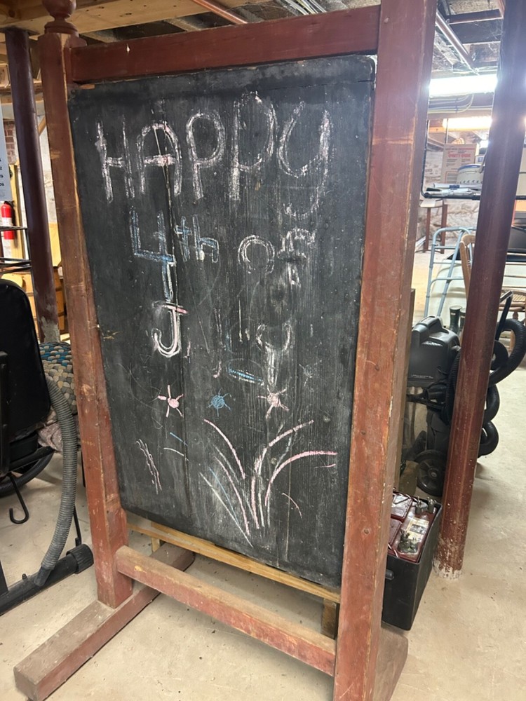 antique school house chalk board