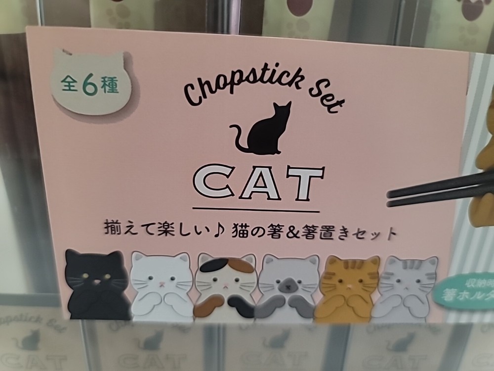 CAT JP CHOPSTICKS SET - 6 PCSUITE Set