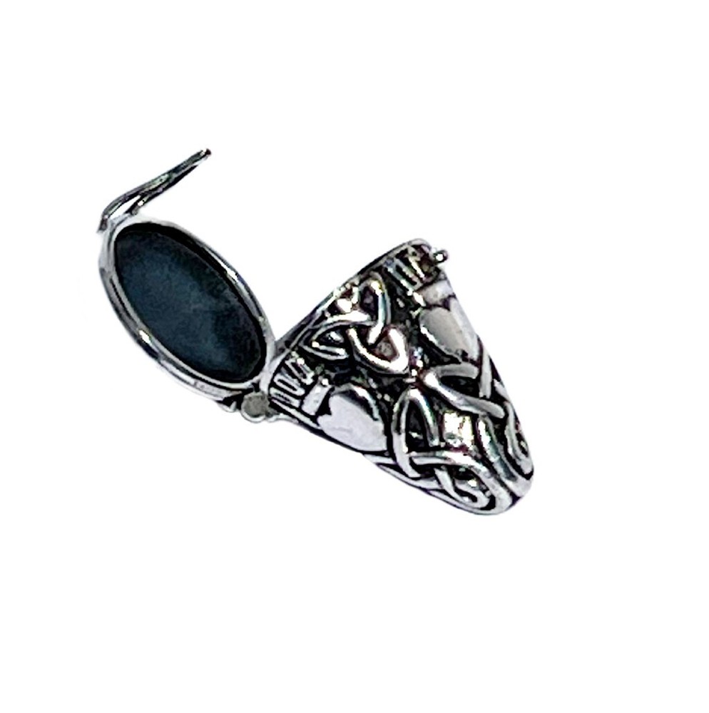 New 925 Sterling Silver Celtic Claddagh Lover Cone Shape Keepsake Pendent urn