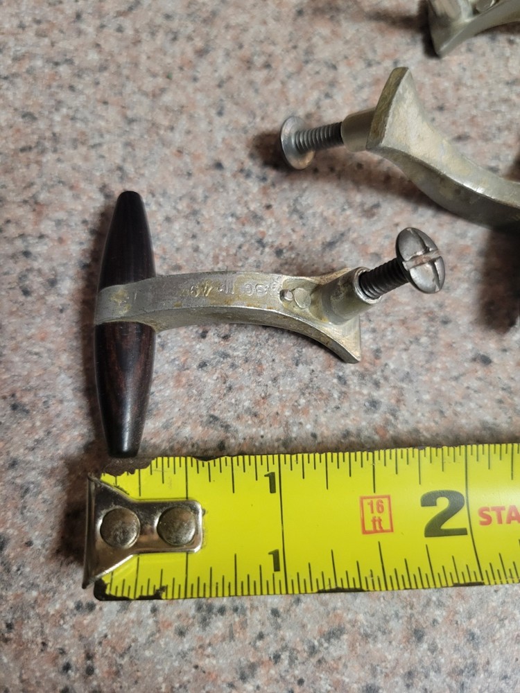 nickel mid century modern drawer pull/handle