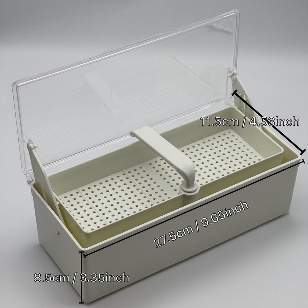 Elevating Filter Box Tool Cleaning Tray with Filter Mesh, Plastic Storage Tra...