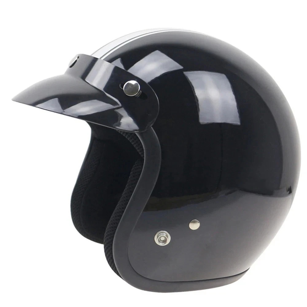 Black Classic Open Face Motorcycle Helmet Replacement Universal Peak Visor UK