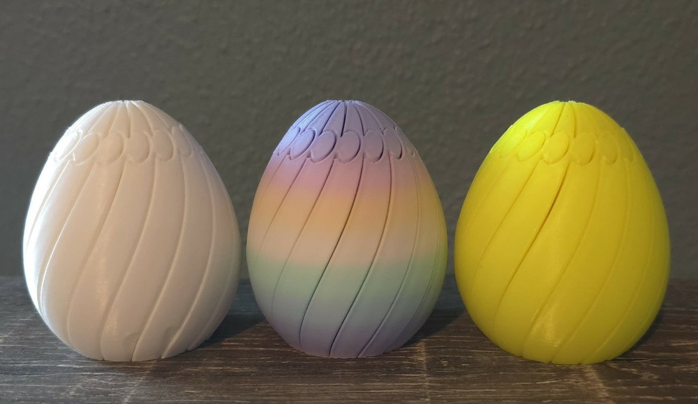 3D Printed Twist Fidget Egg - Many Colors Available