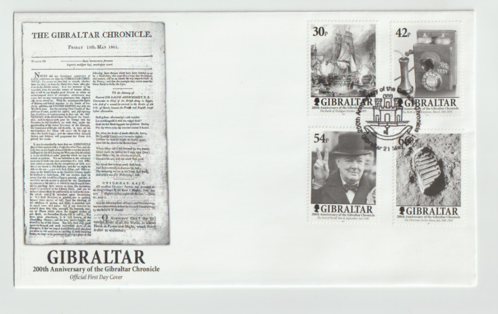 Gibraltar 2001 Gibraltar Chronicle FDC