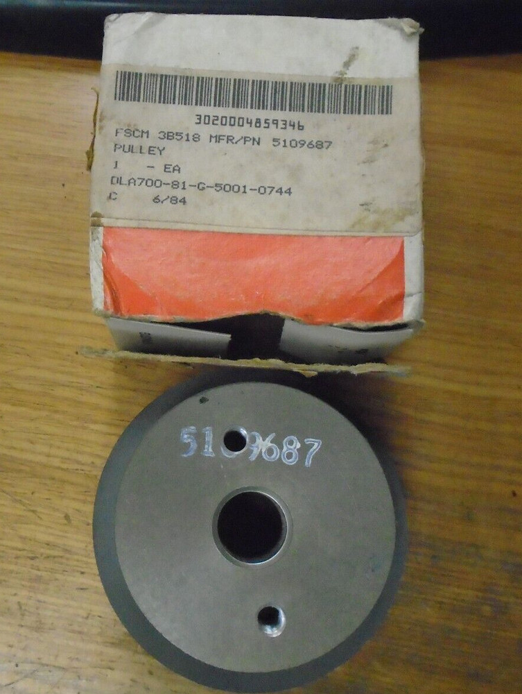 NOS! PULLEY DETROIT PN# 5109687 NSN: 3020-00-485-9346