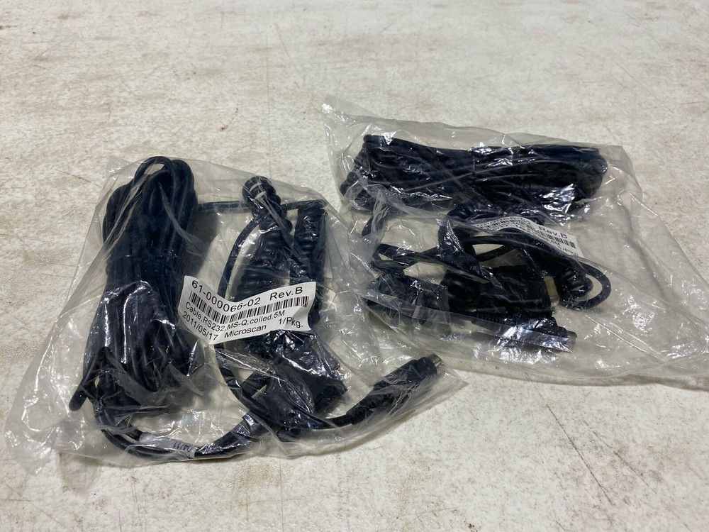 One Microscan 61-000066-02 Cable RS232 MS-Q Coiled, 5 Meter, NOS