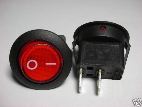 RC Lights Red add on Rocker push button on/off switch