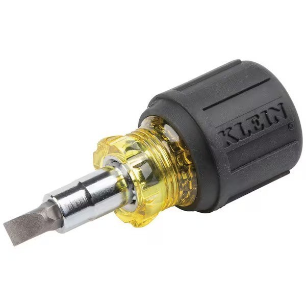 Klein Tools 32561 Stubby Screwdriver Nut Driver 6-in-1 Multi-bit Tool Free Ship