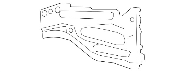 Genuine GM Passenger Side Front Compartment Outer Side Rail Extension 23384193