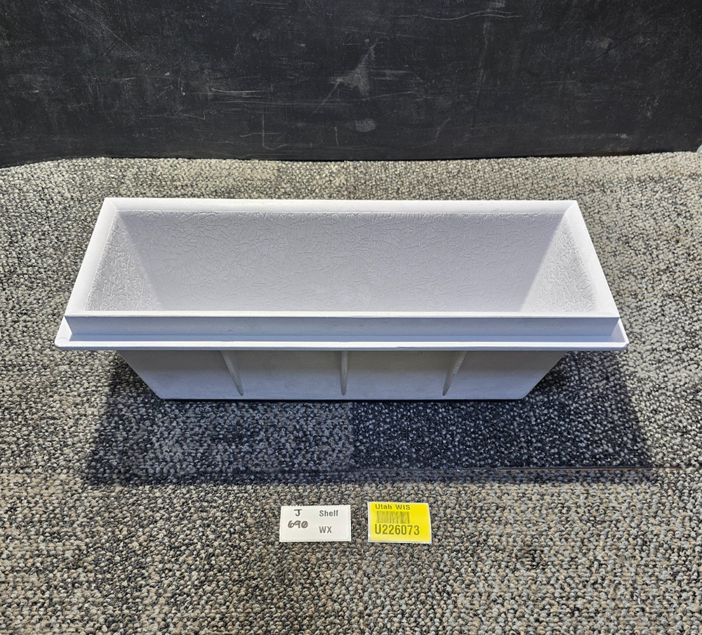 White Recessed Molded Plastic W/ Textured Stepping Surface 16-3/4"x6" for Pools