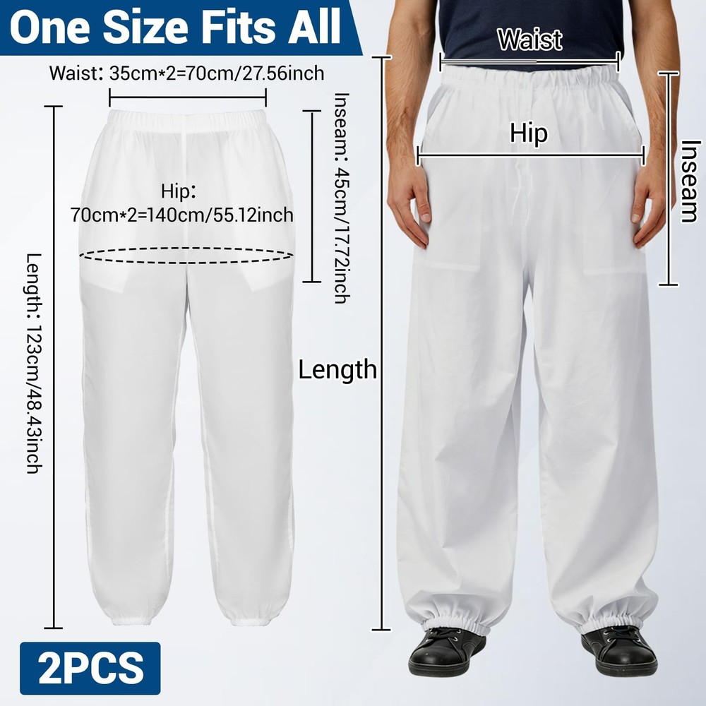 2 Pcs Pullover Painter's Pants with 6 Pockets Plus Hammer Loop Pants for All ...