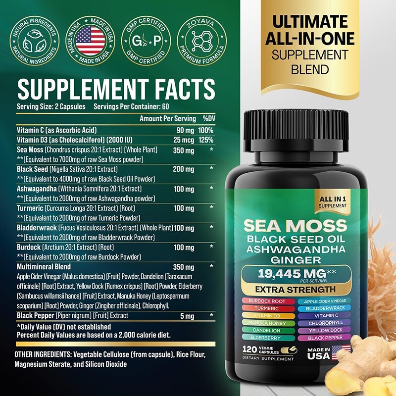 2 Pack Dynamic Vitality Bundle - Sea Moss Multivitamin & Shilajit Power Combo US