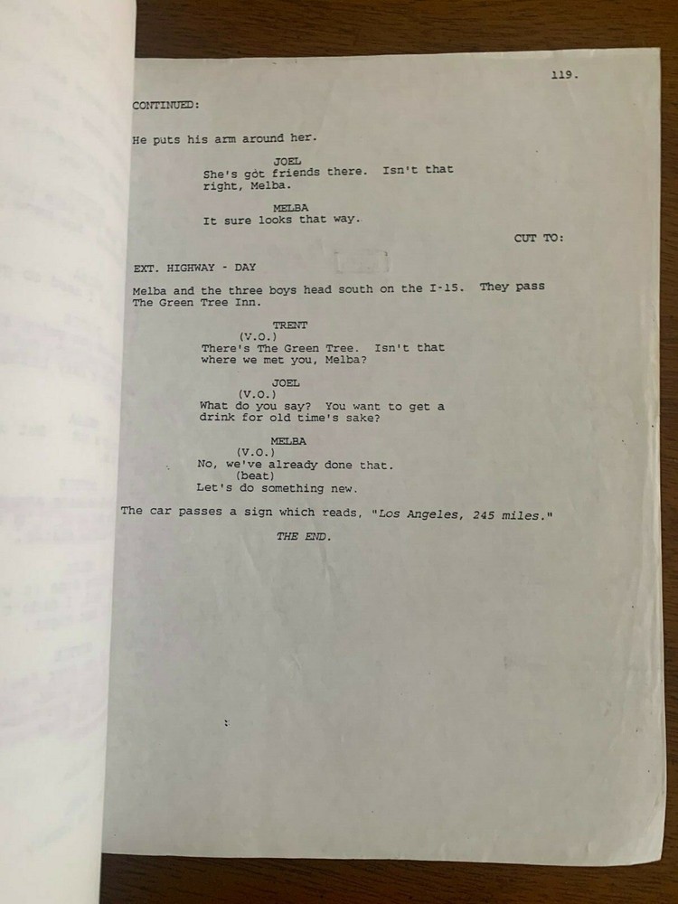 Cast Shooting Script Darren Stein's SPARKLER Veronica Cartwright-Octavia Spencer