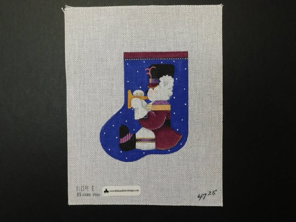 Small Nutcracker Stocking by Melissa Shirley (CT39) Stitch Painted Needlepoint