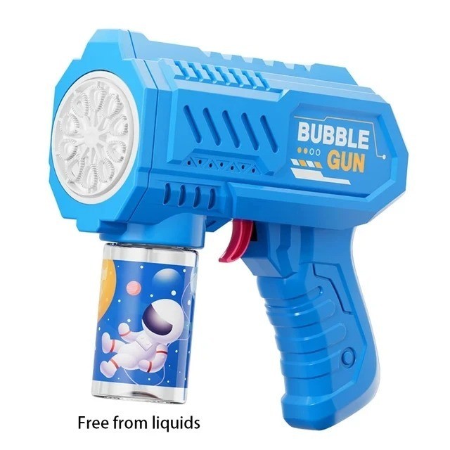 electric bubble gun, toy bubble machine, automatic soap blower with light