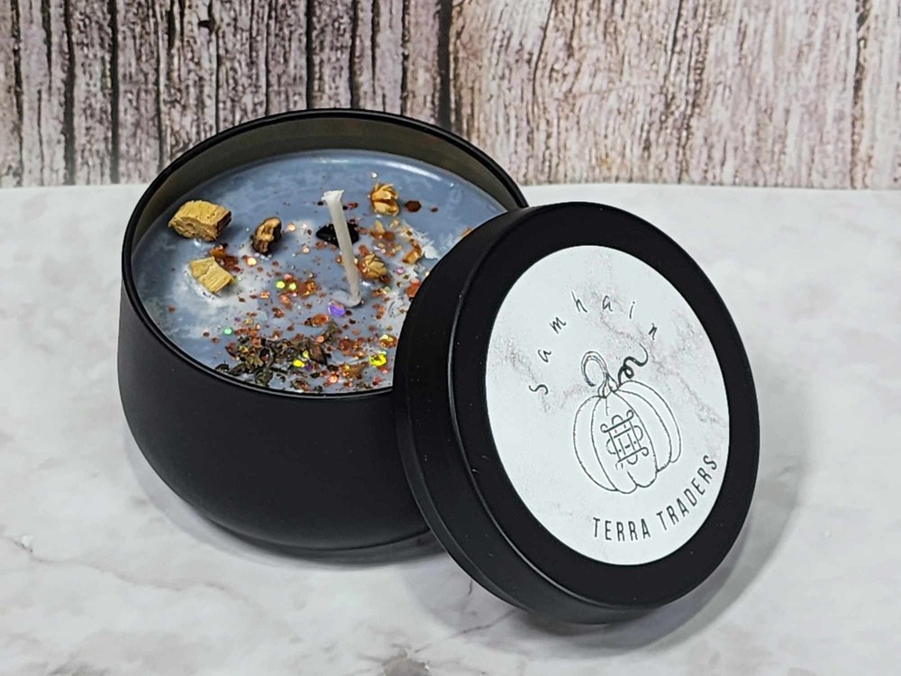 Samhain Sabbat Container Candle