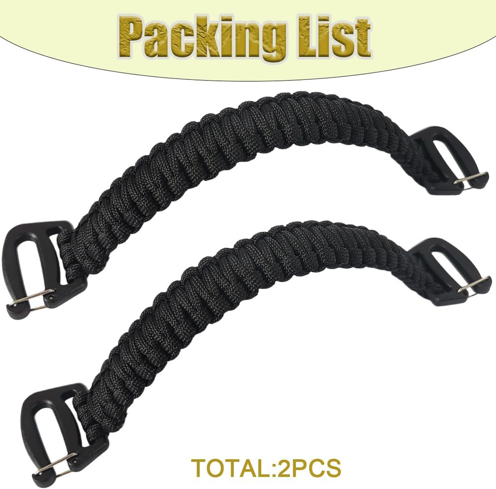 2 Pack Tactical Weaving Handle with Buckle Ends，Tactical System Molle-Backpacks