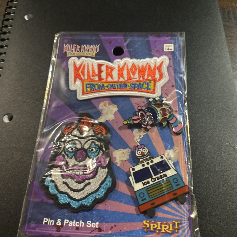 KILLER KLOWNS FROM OUTER SPACE PATCH AND PIN SET