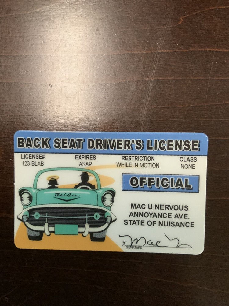 Backseat Driver's License
