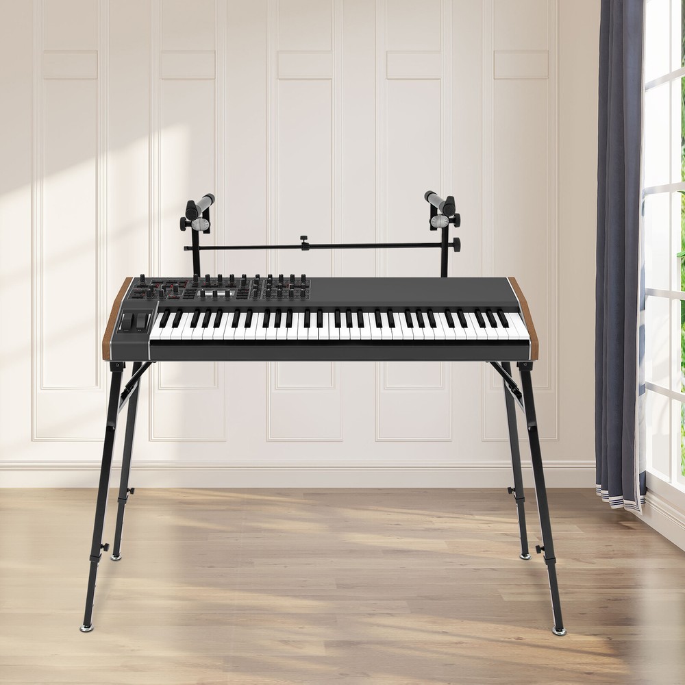 2-Tier Adjustable Keyboard Stand for DJ Workstation & Studio Use