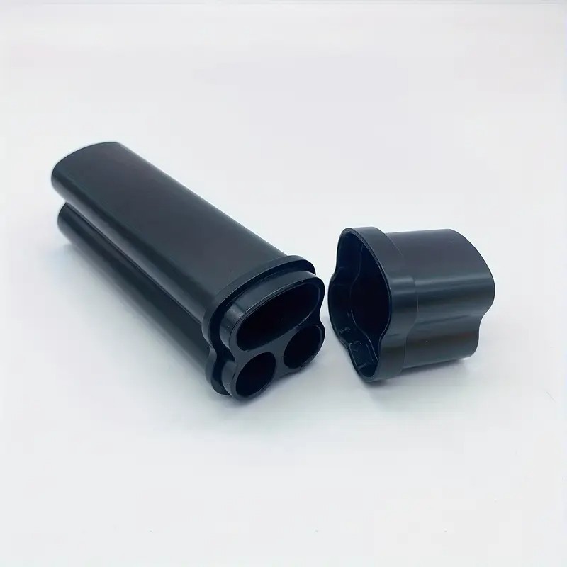 Pre-roll cigarette case and tobacco grinder container (black)