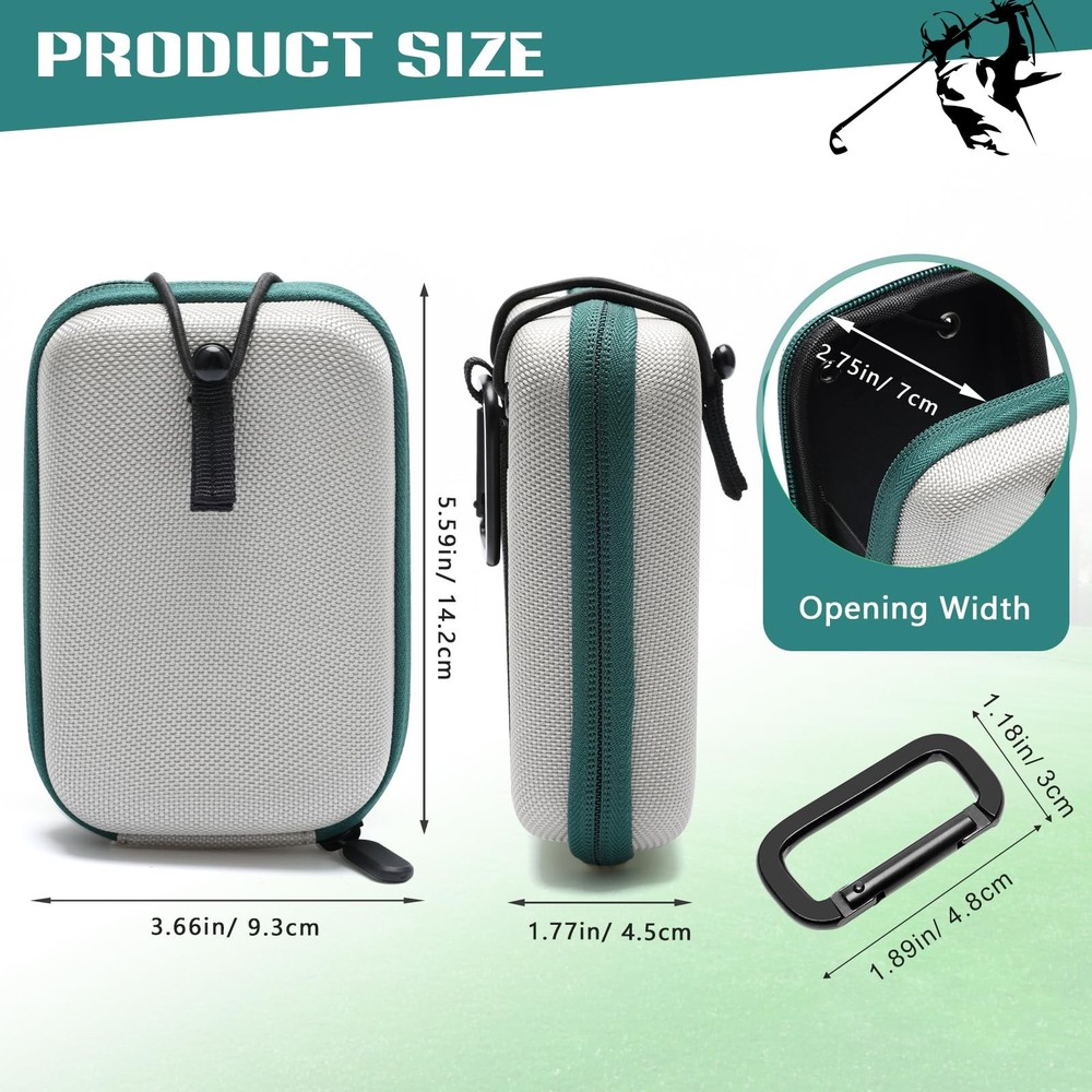 Golf Rangefinder Hard Shell Case Universal Carry Bag Grey Green