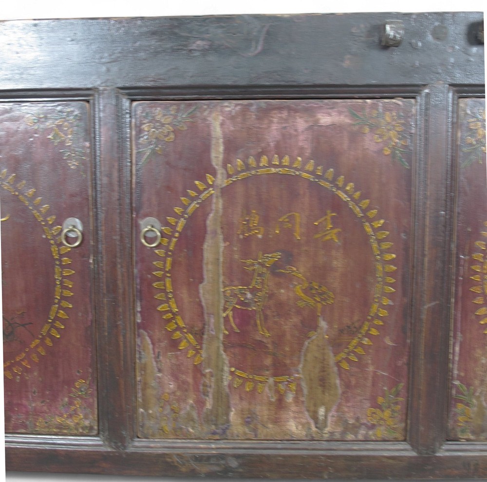 Hand Painted 4 Panel-Door Sideboard