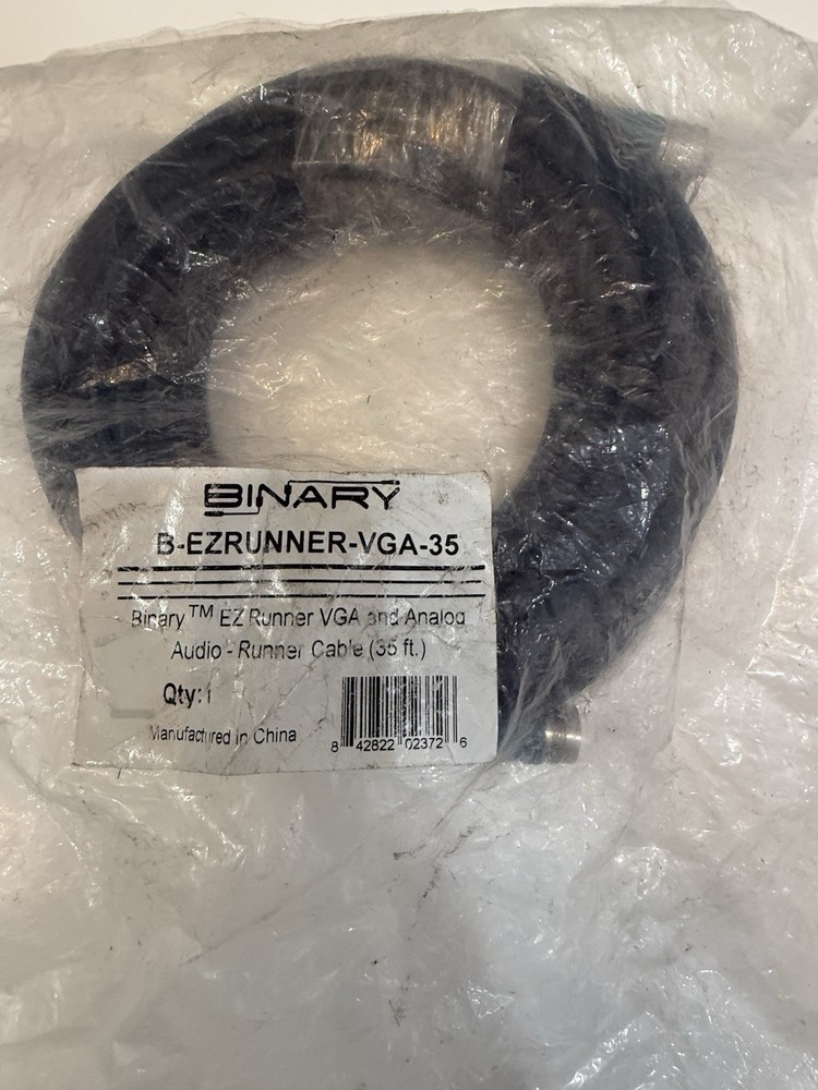 Binary B-EZRUNNER- VGA-35. EZ Runner VGA And Analog Audio Runner Cable