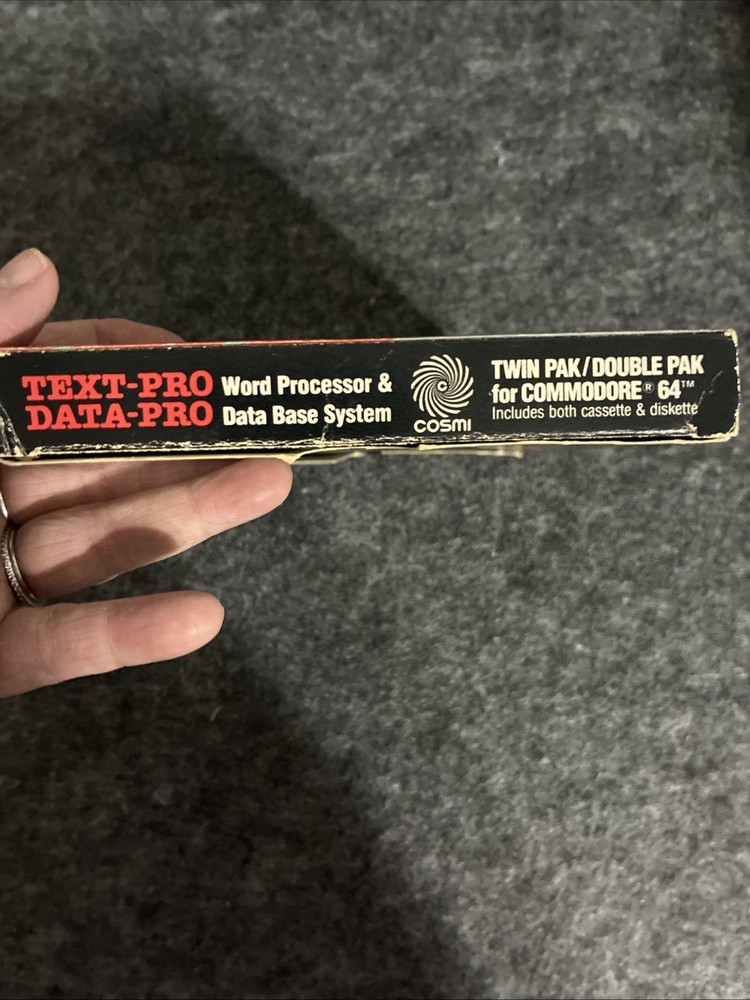 TEXT-PRO Word Processor & DATA-PRO DataBase System for Commodore 64/128 English