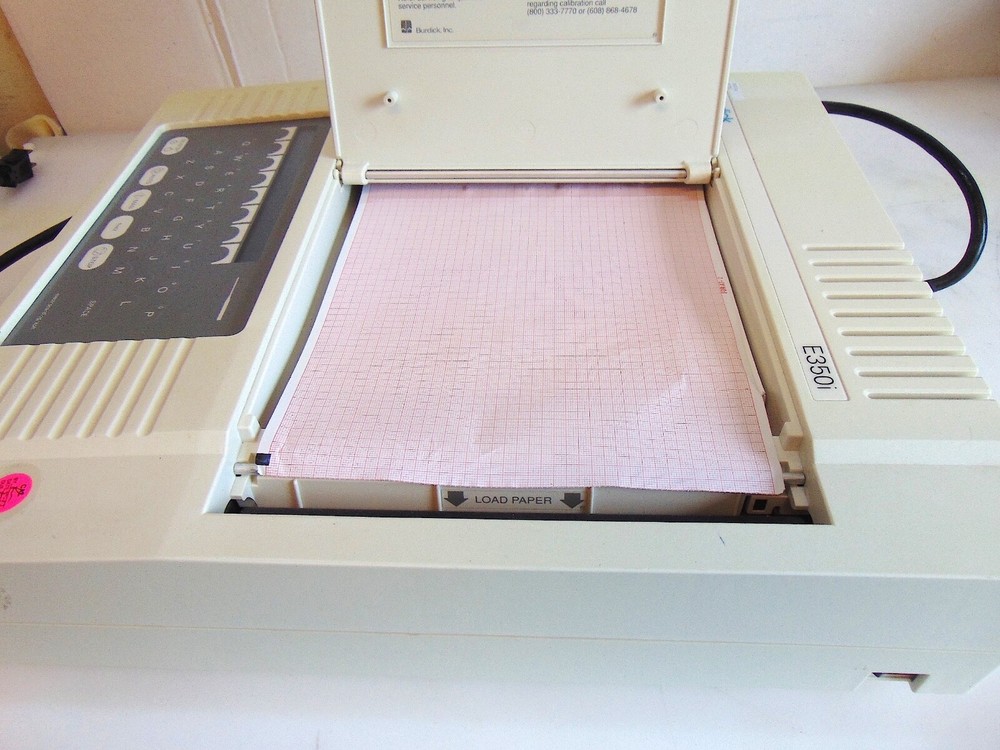 Burdick E350i Interperative Electrocardiograph ECK EKG Machine With Leads S5791x