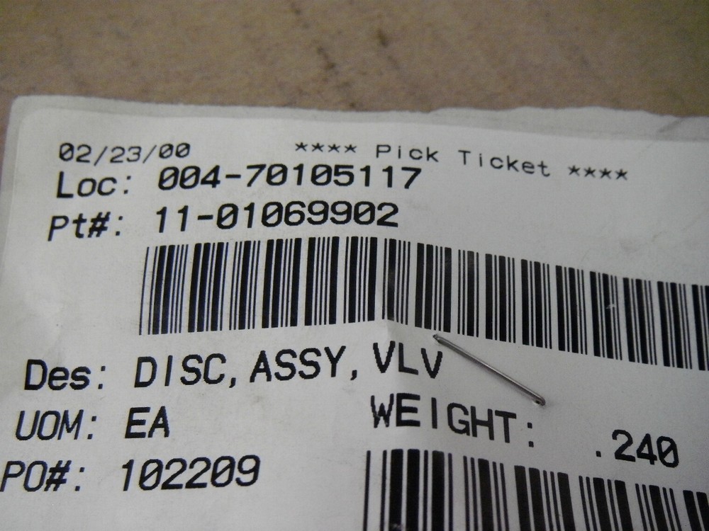 Disc Valve Assembly 11-01069902 Hydraulic