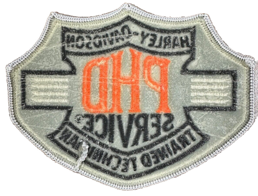 Harley-Davidson Patch, PHD Service Trained Technician Sew-On 4"x3" (Box P)
