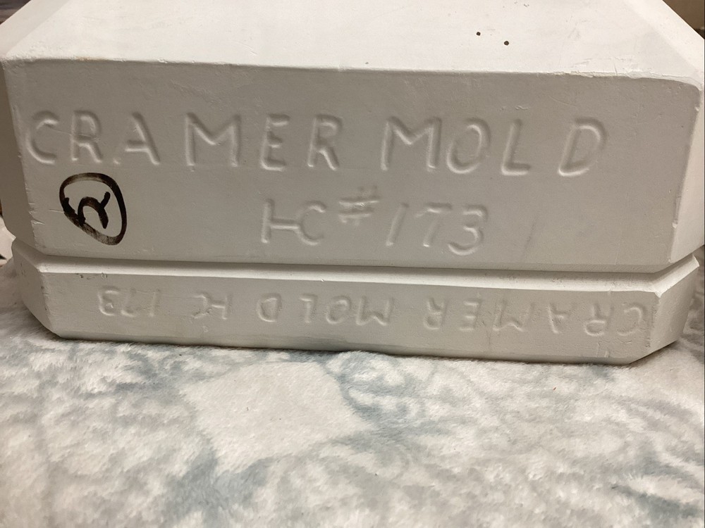 VTG Cramer HC#173 Large Plain Egg Box Candy Dish 2 Molds Ceramic Slip Cast Mold