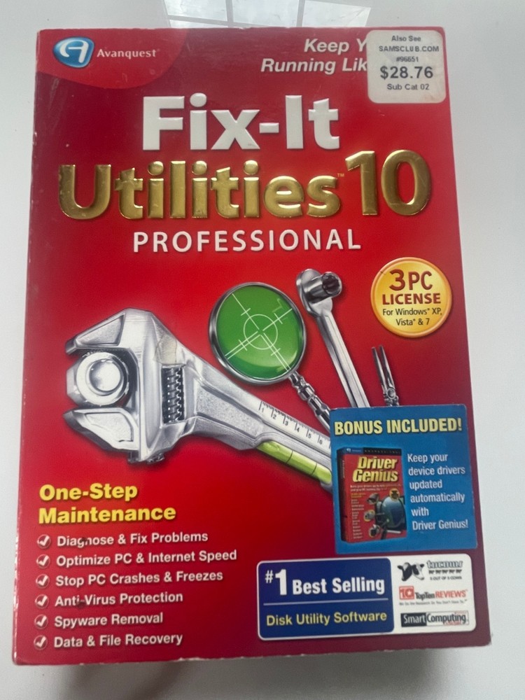 Fix-It Utilities 10 Professional PC Software N887