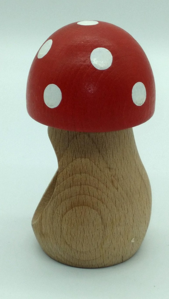 Slovenia Carved Beechnut 4" Nutcracker Mushroom