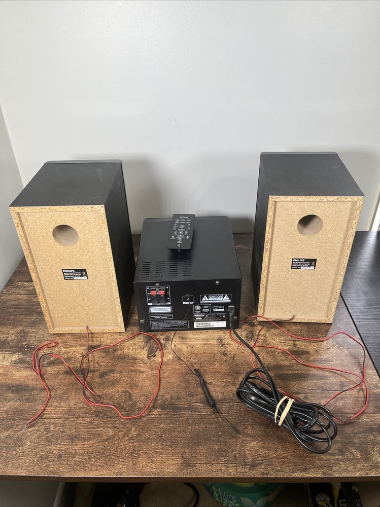 Phillips Micro Music System w/ Remote BTM2180 Black Bluetooth/ MP3/USB Direct