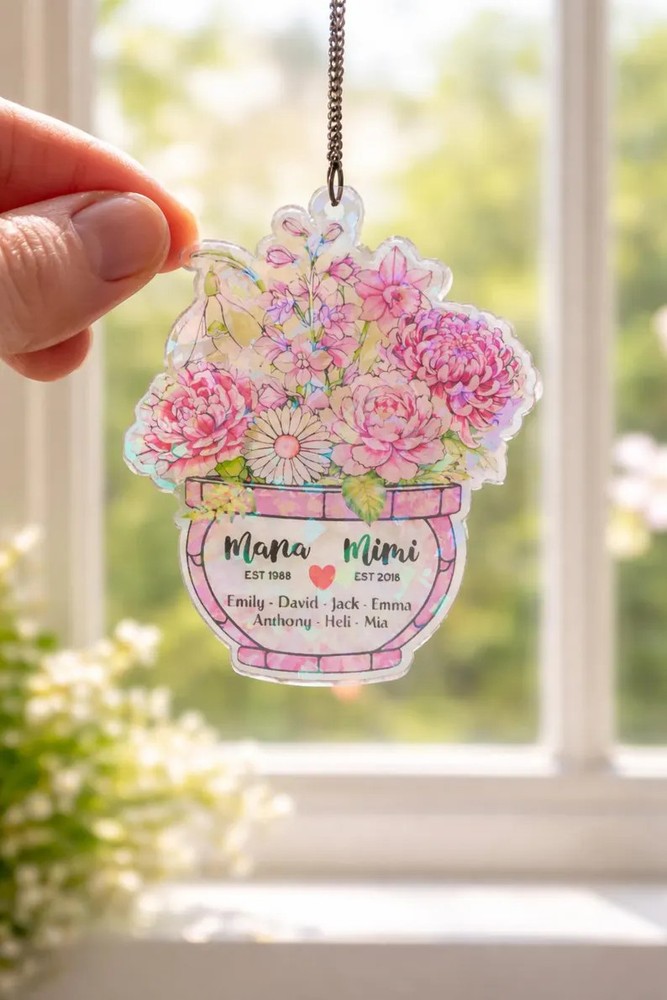 Personalized Mom Grandma Suncatcher Acrylic Gift