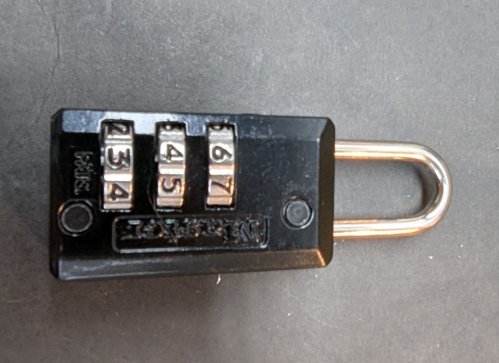 Master Lock 647D Combination Padlock Black Hard Steel Basic