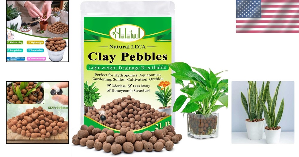Organic Expanded Clay Pebbles for Hydroponic Growth & Drainage