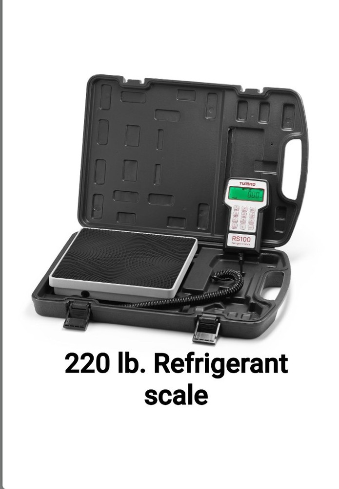 220lb Refrigerant Scale with  Wired Controller, Memory Function & Hard Case.