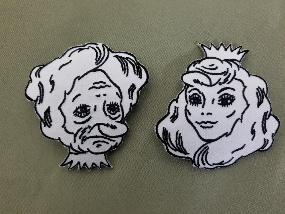 optical illusion before marriage after marriage embroidered iron on patch