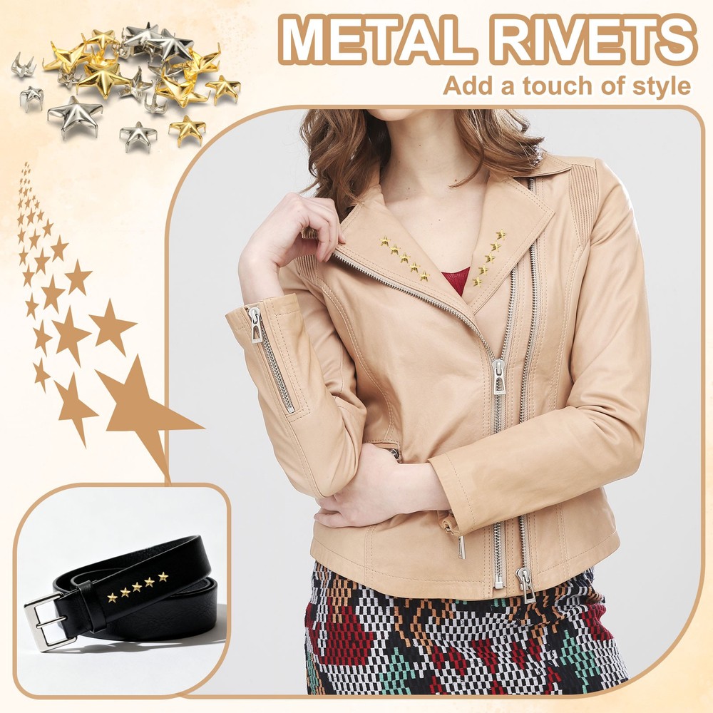 10mm studs 200pcs square claws dark silver