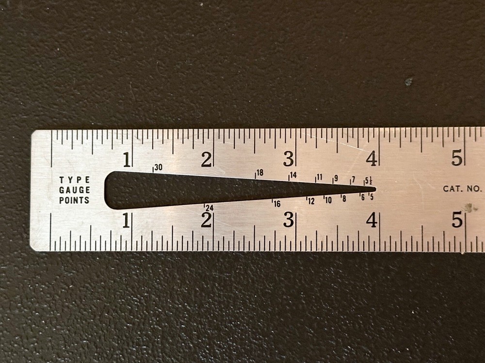 BOSTON GLOBE Employee 1948 Arthur Gaebel Printers Comparative Scale No. 604
