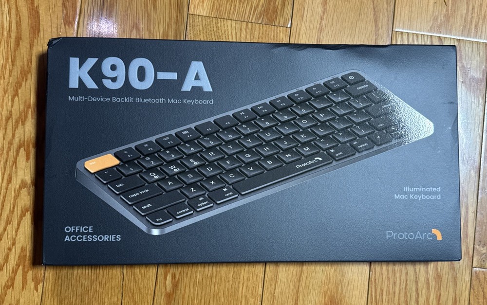 ProtoArc Backlit Compact Wireless Keyboard for Mac, K90-A Bluetooth Keyboard