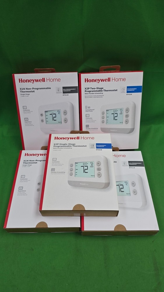 Honeywell Home X2P Single-Stage Programmable Thermostat BUNDLE NEW (E5)