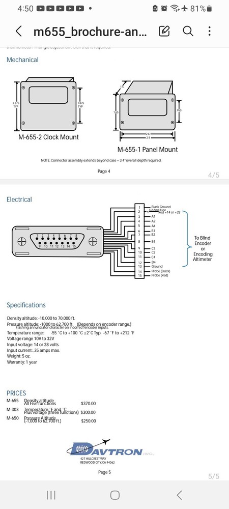 Davtron M655 Five Function Indicator USA Works
